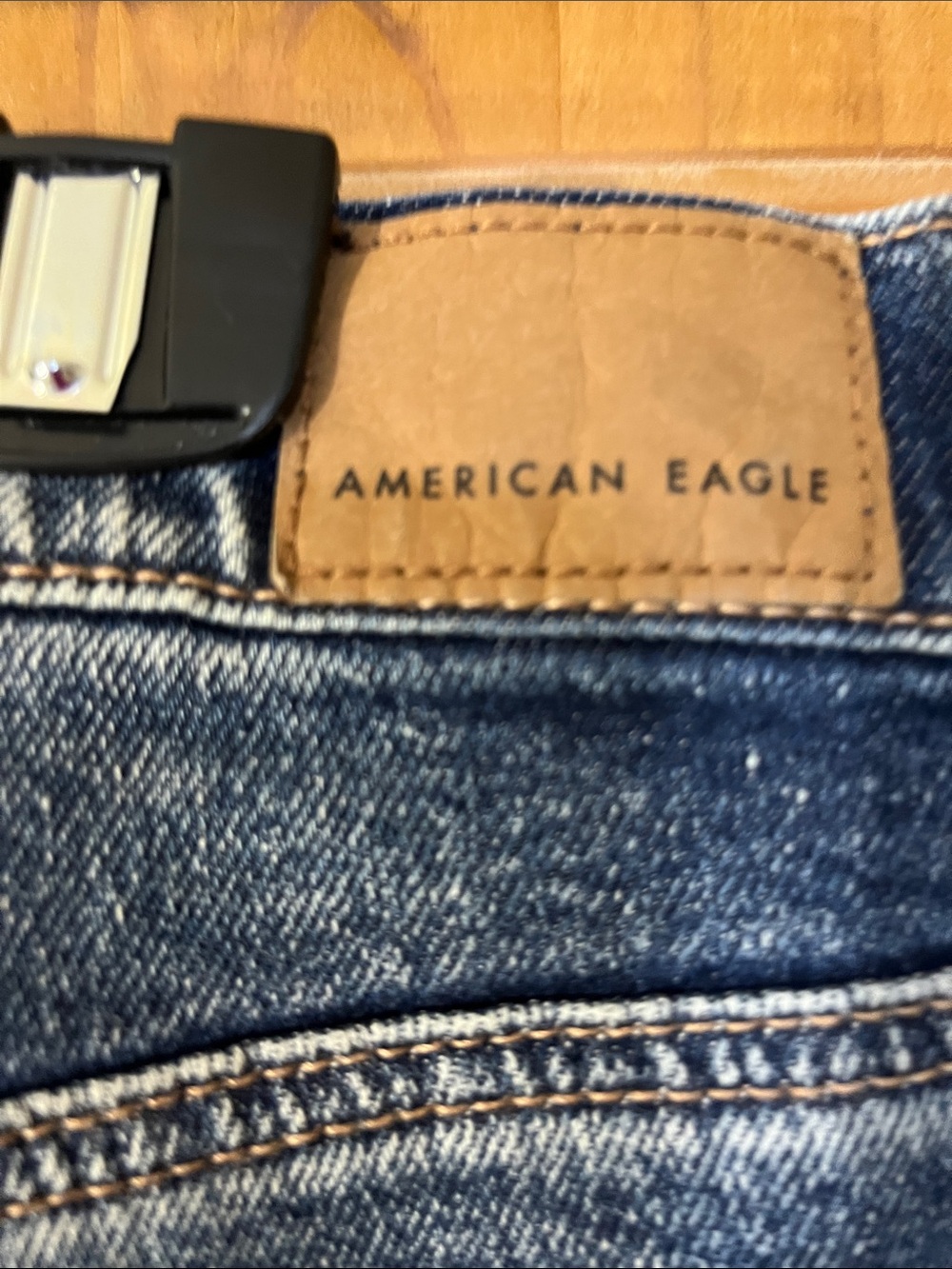 American Eagle Outfitters Straight Leg Distressed Blue Jeans